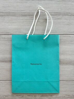 Tiffany & Co. Robin's Egg Blue paper bag with White Rope Handles